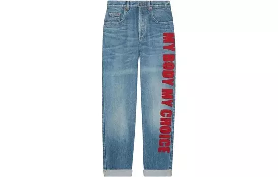 Джинсы женские синие Gucci