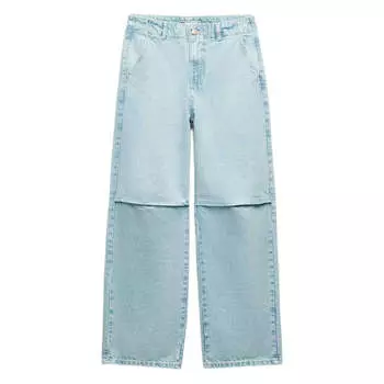 Джинсы женские средней посадки Zara Z1975 Balloon-fit, голубой