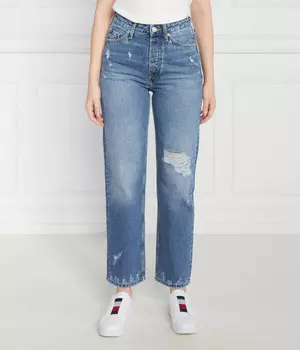 Джинсы женские Tommy Hilfiger классические рваные, синий