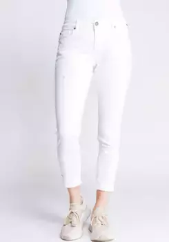 Джинсы Жрилл прямого кроя "НОВА", 5-карманный фасон Zhrill, белый