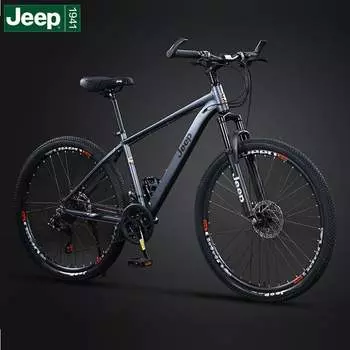 Джип горный велосипед из алюминиевого сплава для взрослых, дисковый тормоз, амортизация, внедорожный горный велосипед Jiaoue, белый, 27,5 дюймов, 24 скорости Jeep