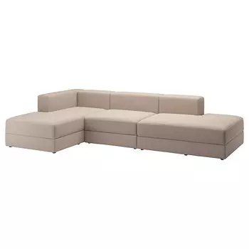 ДЖЭТТЕБО 3,5-местный диван и секция дивана, Самсала серо-бежевый JTTEBO IKEA