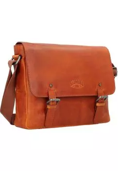 Джо Мессенджер Кожаный 32 см Klondike, цвет Cognac
