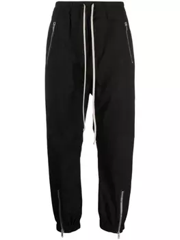 Джогеры с кулиской и молниями Rick Owens, черный