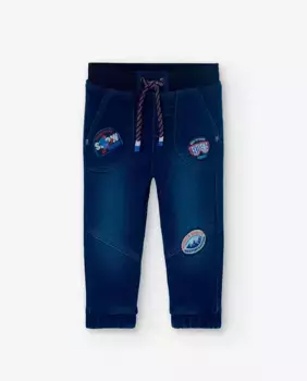 Джоггер для мальчика с внешними карманами и эластичным поясом Boboli, темно-синий