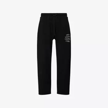 Джоггеры Anti Social Social Club из хлопкового джерси прямые, черный