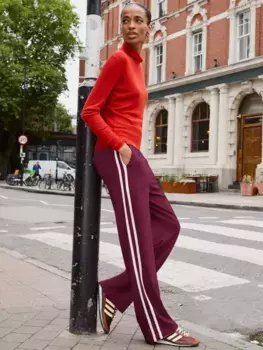 Джоггеры Baukjen Tippi Double Side Stripe, цвет burgundy/white