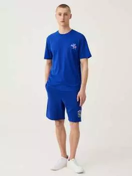 Джоггеры-Бермуды из флиса с принтом Maui, цвет royal blue