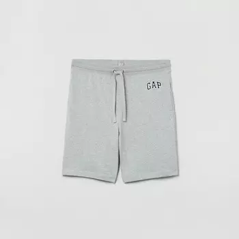 Джоггеры-Бермуды из флиса с вышитым логотипом Gap, серый