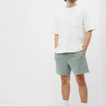 Джоггеры-Бермуды из французского трикотажа с завязками на шнурке Gap, зеленый