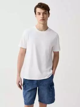 Джоггеры-Бермуды карго из денима кислотной стирки Ovs, цвет medium wash