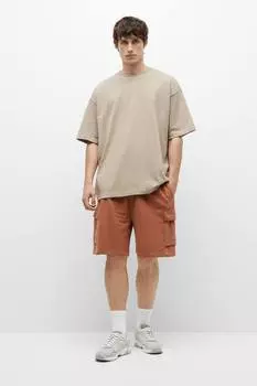 Джоггеры Cargo Bermuda Pull&Bear, апельсин