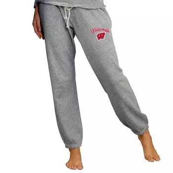 Джоггеры Concepts Sport Wisconsin Badgers, серый