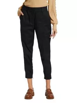 Джоггеры Derek Lam 10 Crosby Phoenix из искусственной кожи, черный