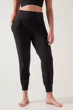 Джоггеры для йоги с высокой талией Salutation Athleta, черный