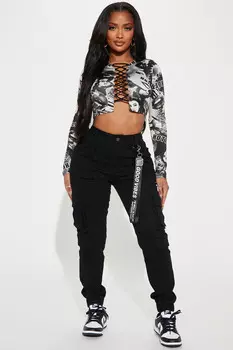 Джоггеры Fashion Nova RJJ3440, черный