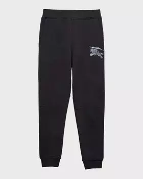 Джоггеры Gordon Equestrian Knight Design для мальчиков с вышивкой, размер 3–14 Burberry, цвет Black