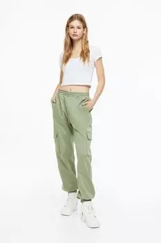 Джоггеры H&amp;M, хаки зеленый