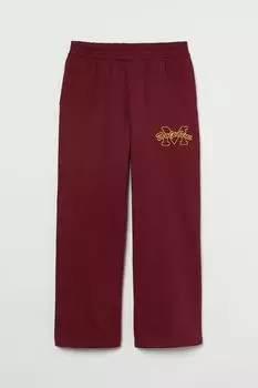 Джоггеры H&amp;M+ с аппликацией, темно-красный/дельфины