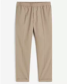 Джоггеры H&M Slim Fit Dressy, бежевый