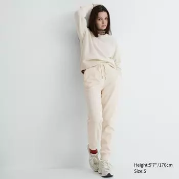 Джоггеры heattech на ворсовой подкладке UNIQLO, молочный