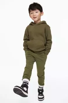 Джоггеры из джерси H&amp;M, хаки зеленый