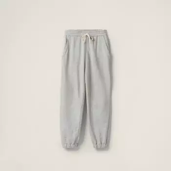 Джоггеры из флисового хлопка Miu Miu, серый