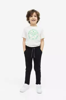 Джоггеры из хлопкового джерси H&M, черный