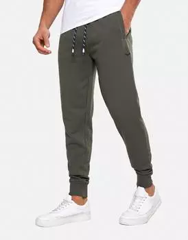 Джоггеры из хлопковой смеси тройчатого цвета Threadbare, хаки