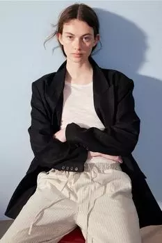 Джоггеры из смеси льна H&M, бежевый