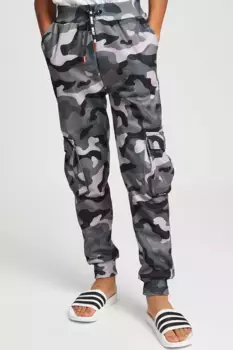 Джоггеры-карго Alpha с камуфляжным принтом Beat Boyz Club, серый