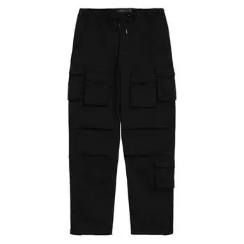 Джоггеры карго Bershka Cotton, черный