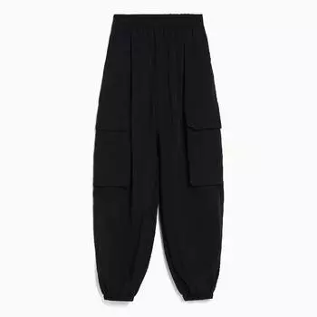 Джоггеры Карго Bershka Nylon-Effect, черный