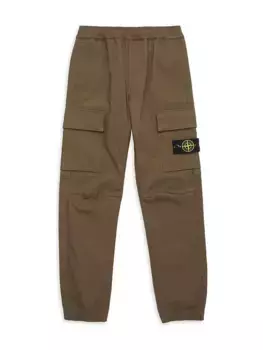 Джоггеры-карго для маленьких мальчиков и мальчиков Stone Island, цвет military green