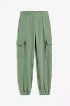 Джоггеры-карго H&M, зеленый