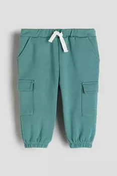 Джоггеры-карго H&M, зеленый