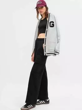 Джоггеры карго из флиса Gap, цвет black