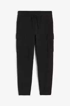 Джоггеры карго из хлопка drymove H&M, черный
