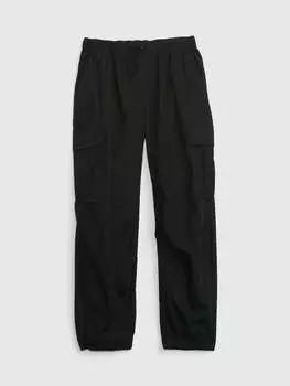 Джоггеры-Карго из хлопка с кулиской Gap, цвет black