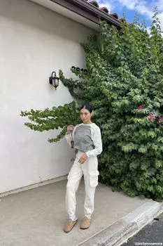 Джоггеры-карго на шнурке Forever 21, кремовый