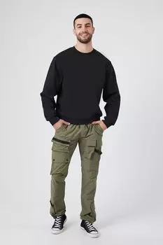 Джоггеры-карго на шнурке Forever 21, оливковый