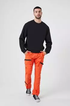 Джоггеры-карго на шнурке Forever 21, оранжевый