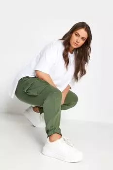 Джоггеры-Карго с эффектом кислотной стирки Yours, зеленый