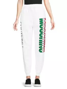 Джоггеры Moschino с логотипом, мультиколор