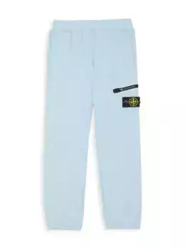 Джоггеры на молнии для маленьких мальчиков и мальчиков Stone Island, цвет sky blue