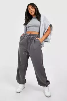 Джоггеры оверсайз recycled plus basic Boohoo, угольный
