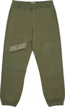 Джоггеры Palace Slant Zip Joggers 'Green', зеленый