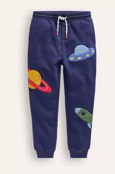 Джоггеры с аппликацией Boden, синий