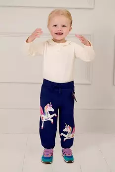 Джоггеры с аппликацией Jojo Maman Bb, синий