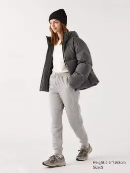 Джоггеры с флисовой подкладкой Heattech Uniqlo, цвет 03 серый